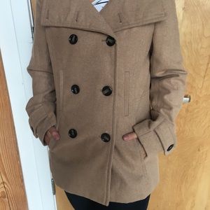 Thread and Supply Tan Medium Length Peacoat